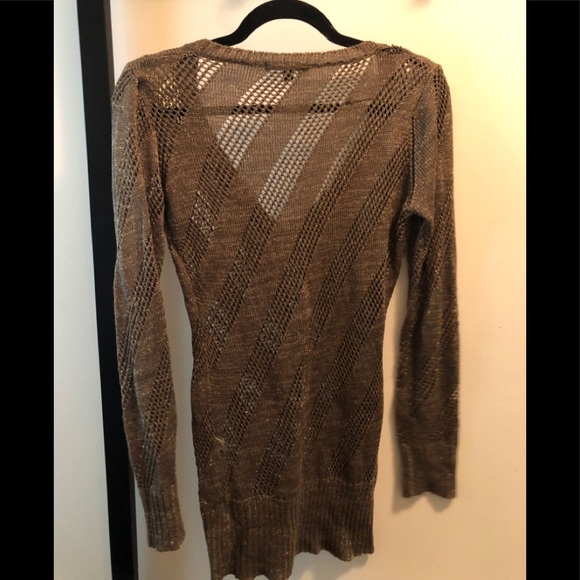2/$15 Brown and Gold Vneck sweater - Picture 2 of 3